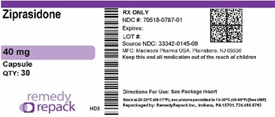 Ziprasidone 40mg 70518 0787 01